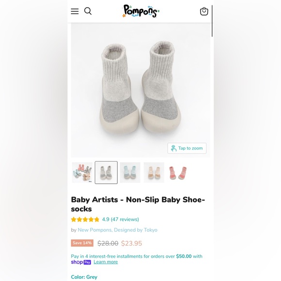 Pompons baby shoes barefoot style soft too wide toe box 3 pairs - Picture 4 of 8